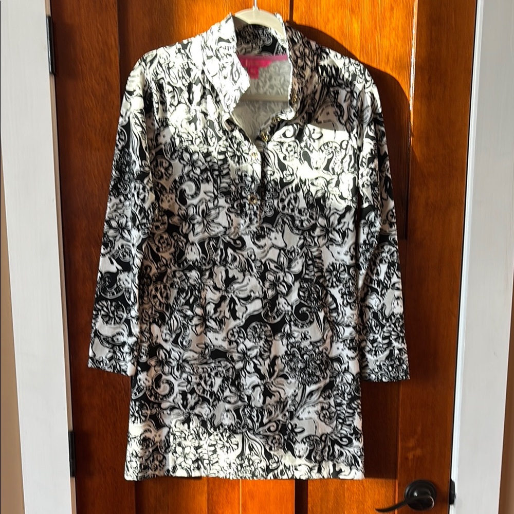 Black and White Floral Lilly Pulitzer Dress